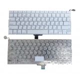 Клавиатура для ноутбука Apple MacBook A1342 (2009-2010) белая, плоский Enter
