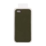 Силиконовый чехол для iPhone 5/5S/5SE  Silicone Case (темно-зеленый, блистер) 48