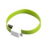 USB Дата-кабель на большом магните плоский Micro USB (зеленый/европакет)