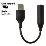 Переходник для наушников USB Type-C на 3,5 мм minijack (черный)