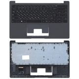 Клавиатура (топ-панель) для ноутбука Echips Easy черная с темно-серым топкейсом