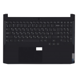 Клавиатура (топ-панель) для ноутбука Lenovo IdeaPad Gaming 3-15ACH6 RGB черная с черным топкейсом