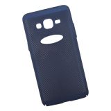 Защитная крышка для Samsung J2 Prime "LP" Сетка Soft Touch (темно синяя) европакет