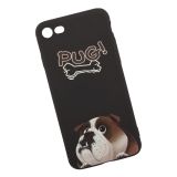 Силиконовый чехол "LP" для iPhone 8/7 "PUG!" Английский бульдог Жора (черный)