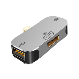 Адаптер Type C – Displey Port + USB + PD серый