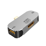 Адаптер Type C – HDMI + USB + PD серый