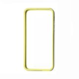 Бампер для iPhone 5, 5S, SE желтый с черной вставкой