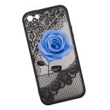 Защитная крышка "LP" для iPhone 5/5s/SE Роза голубая (европакет)