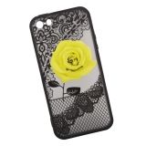 Защитная крышка "LP" для iPhone 5/5s/SE Роза желтая (европакет)