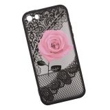 Защитная крышка "LP" для iPhone 5/5s/SE Роза розовая (европакет)