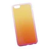 Защитная крышка "LP" для iPhone 6/6s "Градиент" (прозрачная с розовым/европакет)