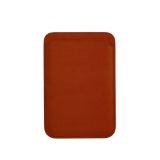 Чехол-бумажник для Apple iPhone Leather Wallet MagSafe кожаный (красный)