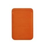 Чехол-бумажник для Apple iPhone Leather Wallet MagSafe кожаный (оранжевый)