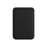 Чехол-бумажник для Apple iPhone Leather Wallet MagSafe кожаный (черный)