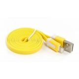 USB кабель LP Micro USB плоский узкий желтый, коробка