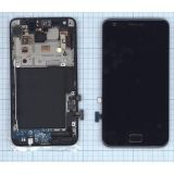Дисплей (экран) в сборе с тачскрином для Samsung Galaxy S2 GT-I9100 черный с рамкой
