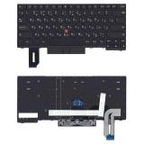 Клавиатура для ноутбука Lenovo ThinkPad T14, P14s черная с трекпойнтом без подсветки