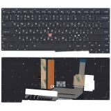 Клавиатура для ноутбука Lenovo ThinkPad S3-S431 S3-S440 черная с трекпойнтом и подсветкой