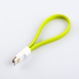 USB Дата-кабель на магните Micro USB (зеленый/коробка)