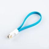 USB Дата-кабель на магните Micro USB (синий/коробка)