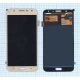 Дисплей (экран) в сборе с тачскрином для Samsung Galaxy J7 SM-J700F золотистый (TFT-совместимый с регулировкой яркости)
