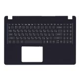 Клавиатура (топ-панель) для ноутбука Acer Aspire 3 A315-56 черная с черным топкейсом