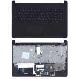 Клавиатура (топ-панель) для ноутбука HP 15-RA 15-RB 15-BS черная с черным топкейсом