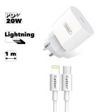 Блок питания (сетевой адаптер) Earldom ES-EU4I PD 20W + USB-C кабель Lightning 8-pin 1м (белый)