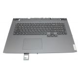 Клавиатура (топ-панель) для ноутбука Lenovo Legion 5-17 черная с серым топкейсом
