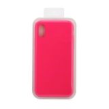 Силиконовый чехол для iPhone X/Xs "Silicone Case" (ярко-розовый, блистер)