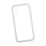 Чехол для iPhone X/Xs REMAX Shield Series Case прозрачное стеко с рамкой (белый)