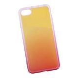 Защитная крышка "LP" для iPhone 8/7 "Градиент" (прозрачная с розовым/европакет)