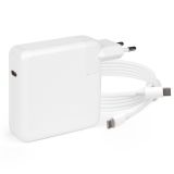 Универсальный блок питания TopON 87W 5-20V 4.3A USB-C, Power Delivery, Quick Charge 3.0 белый с кабелем, в розетку
