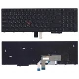 Клавиатура для ноутбука Lenovo ThinkPad E570 E575 черная с поинтером