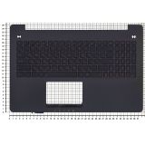 Клавиатура (топ-панель) для ноутбука Asus N550, G550JK, G750, N750 черная с черным топкейсом и подсветкой