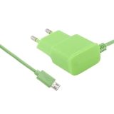 Блок питания (сетевой адаптер) LP Micro USB 1A коробка, зеленый