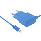 Блок питания (сетевой адаптер) LP Micro USB 1A коробка, синий