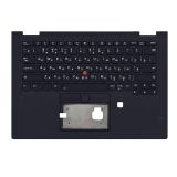 Клавиатура (топ-панель) для ноутбука Lenovo ThinkPad X390 Yoga v2 черная с черным топкейсом