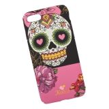 Защитная крышка для iPhone 8/7 "KUtiS" Skull BK-8 Los Muertos Chica (черная с розовым)