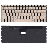 Клавиатура для ноутбука HP Envy 13-D010CA, 13-D010NR, 13-D023CL золотистая с подсветкой