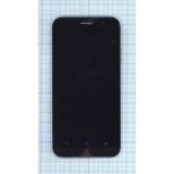 Дисплей (экран) в сборе с тачскрином для Asus ZenFone Go ZB500KL черный с рамкой (с разбора)