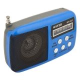 Колонка - радиоприемник WS882 Micro SD, FM радио синяя