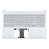Клавиатура (топ-панель) для ноутбука HP Pavilion 15-EG 15-EH FPR серебристая с серебристым топкейсом