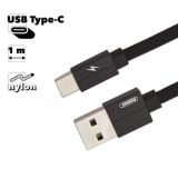 Кабель USB REMAX RC-094a Kerolla Type-C 1м нейлон (черный)