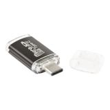 OTG USB Type-C на Micro SD картридер черный, коробка