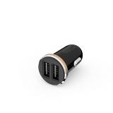 Автомобильная зарядка LDNIO 2 USB выхода 2,1А + кабель Micro USB DL-C22 черное, коробка