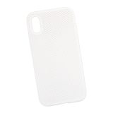 Силиконовый чехол "LP" для iPhone X "Silicone Dot Case" (белый/коробка)