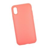 Силиконовый чехол "LP" для iPhone X "Silicone Dot Case" (розовый/коробка)