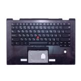 Клавиатура (топ-панель) для ноутбука Lenovo X1 Yoga 3rd Gen черная с черным топкейсом