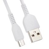 USB кабель HOCO X13 Easy Charging Micro Charging Cable L=1M белый